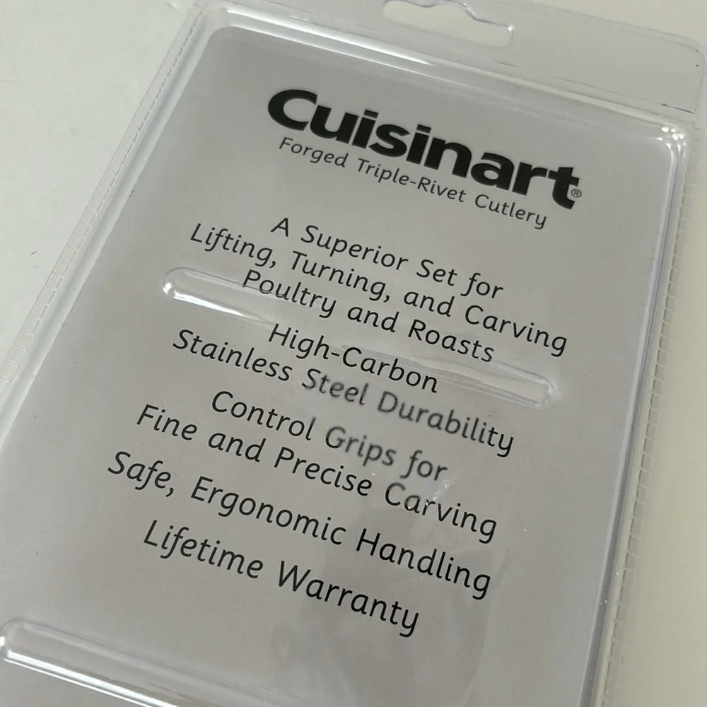 Cuisinart Forged Triple Rivet Carving Knife & Fork Set